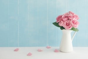 Zarte Blumen in Pastelltönen